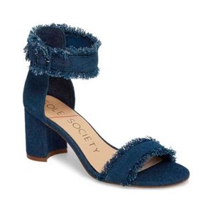 Sole Society Helgah Ankle Strap Fringe Sandal